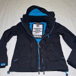 Superdry Japan Professional The Windcheater Black Full Zip Jacket Women's Medium